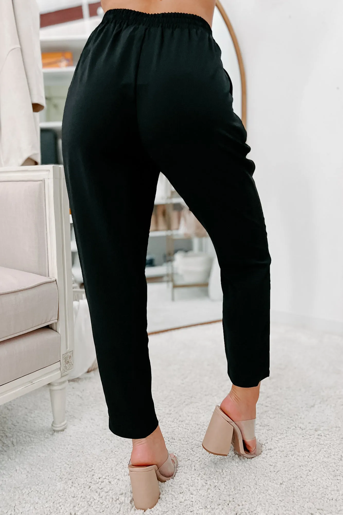 Feeling Bossy Three-Piece Blazer Set (Black)