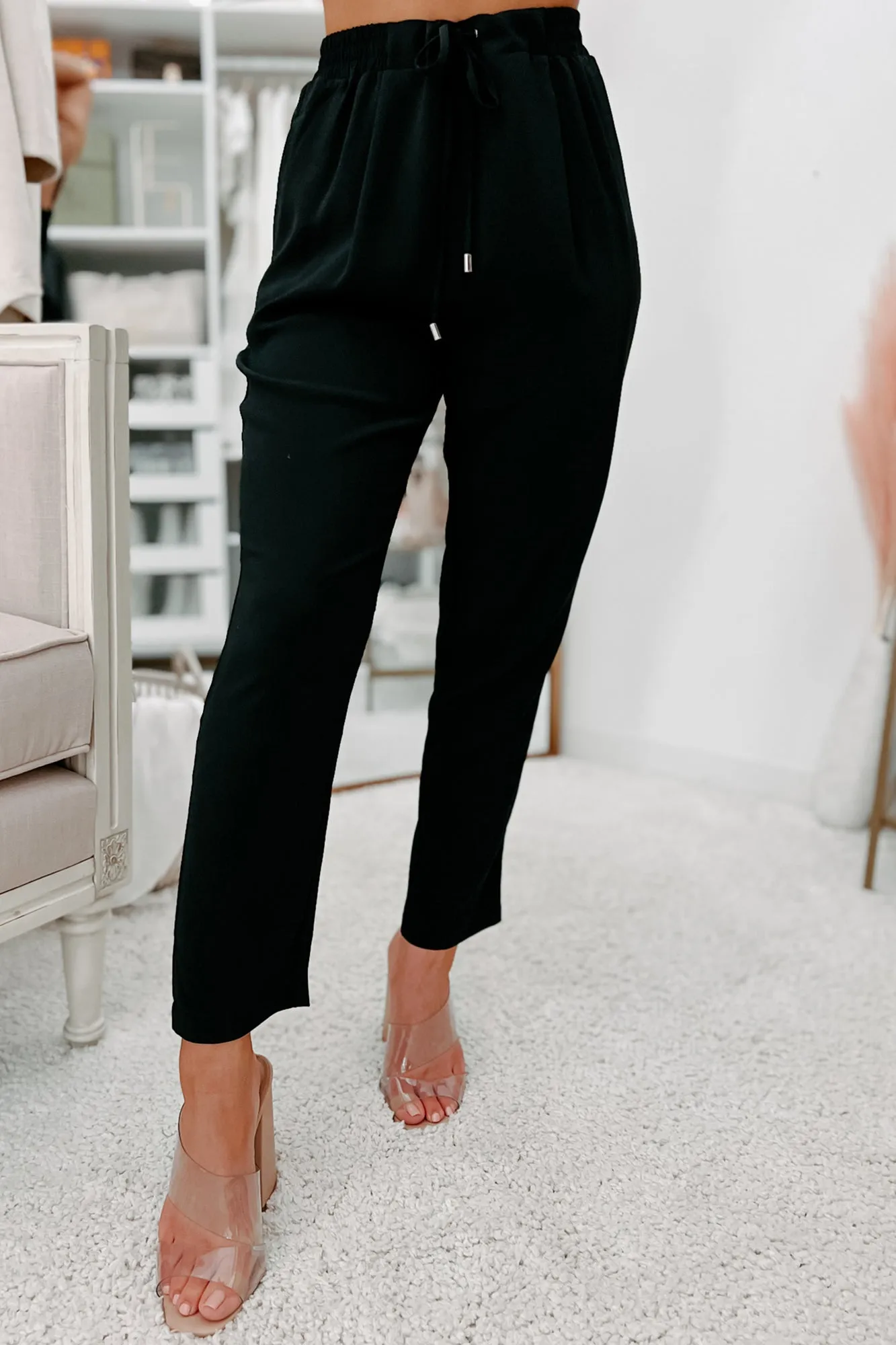Feeling Bossy Three-Piece Blazer Set (Black)