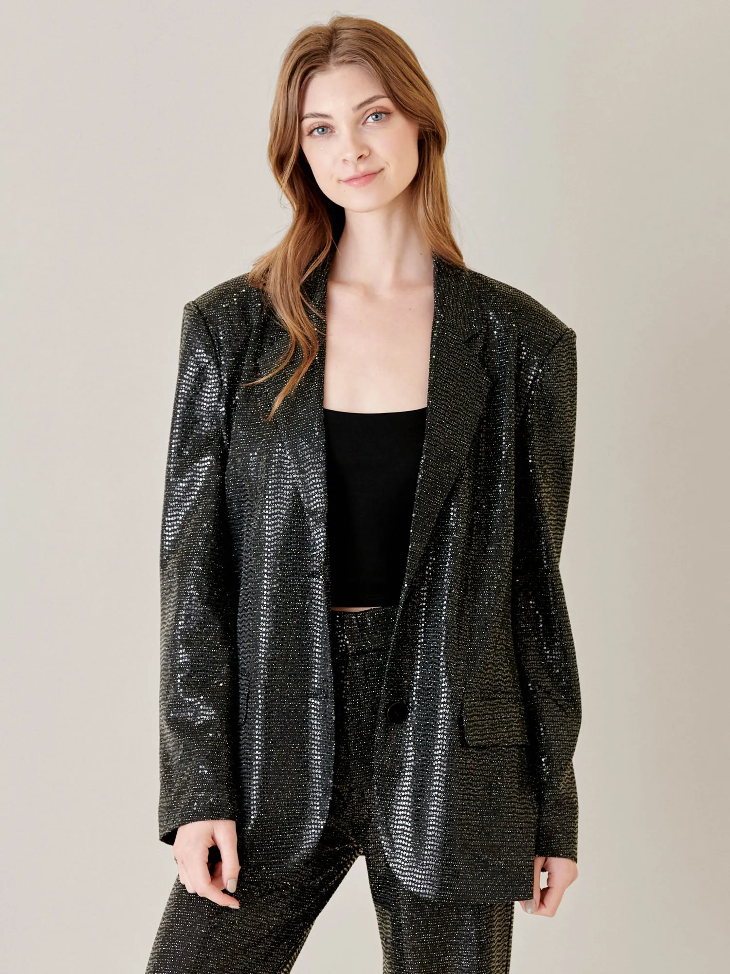 Fore Collection Notch Lapel Sequin Blazer - Brands We Love