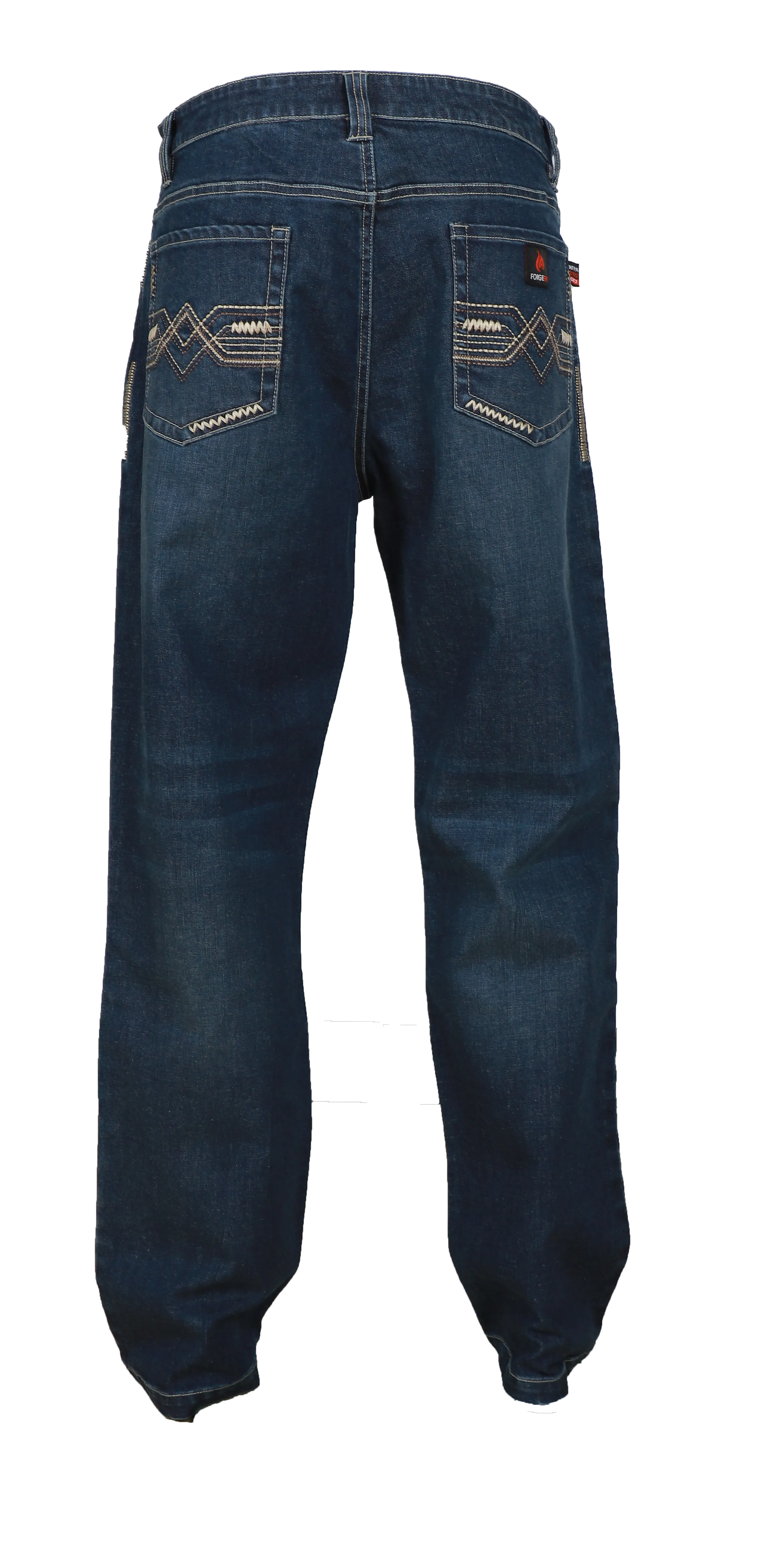 FORGE FR MEN'S DENIM  STRETCH JEANS WITH EMBROIDERY