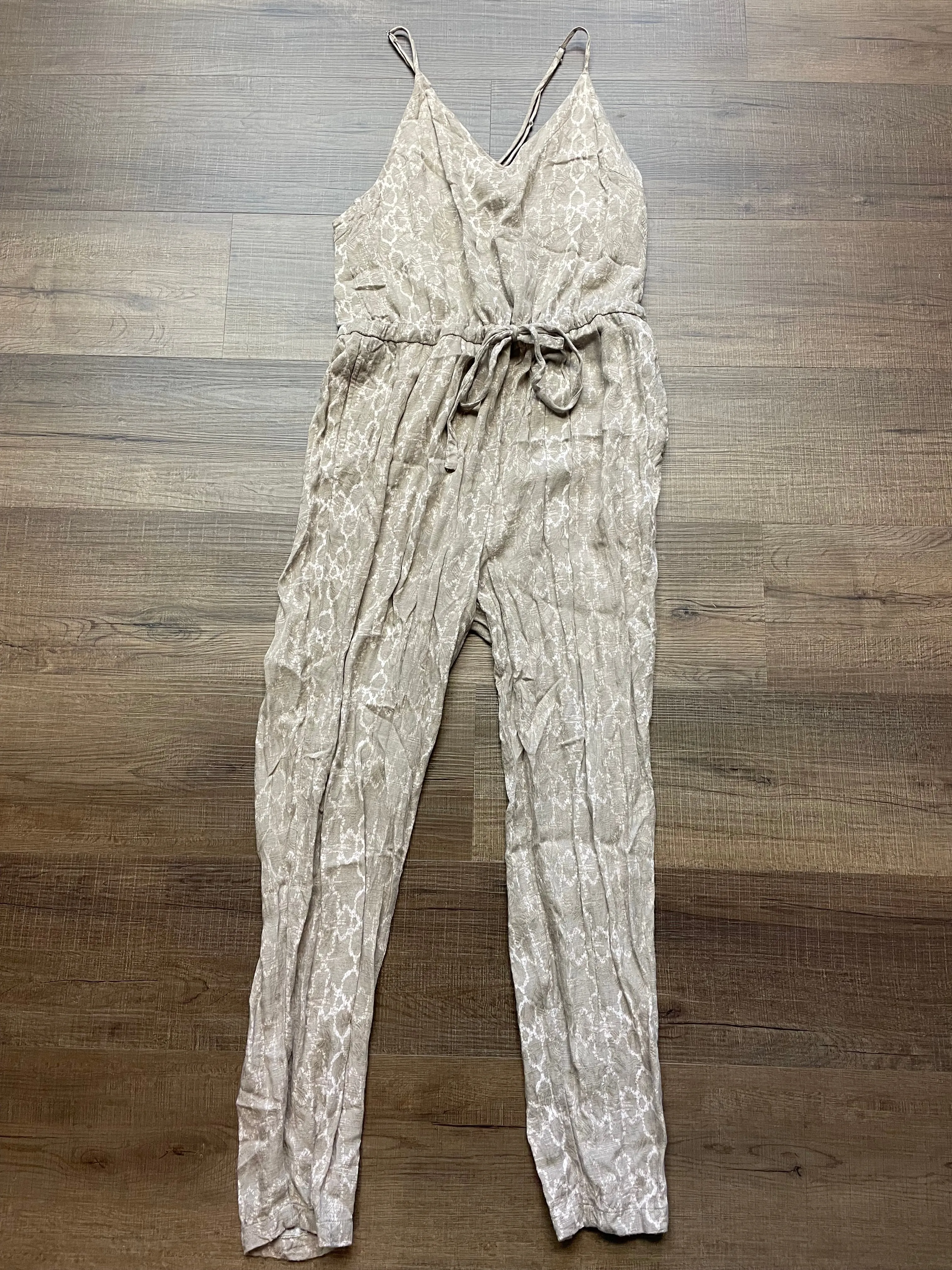 Free People Neutral Rayon Jumpsuit (S)
