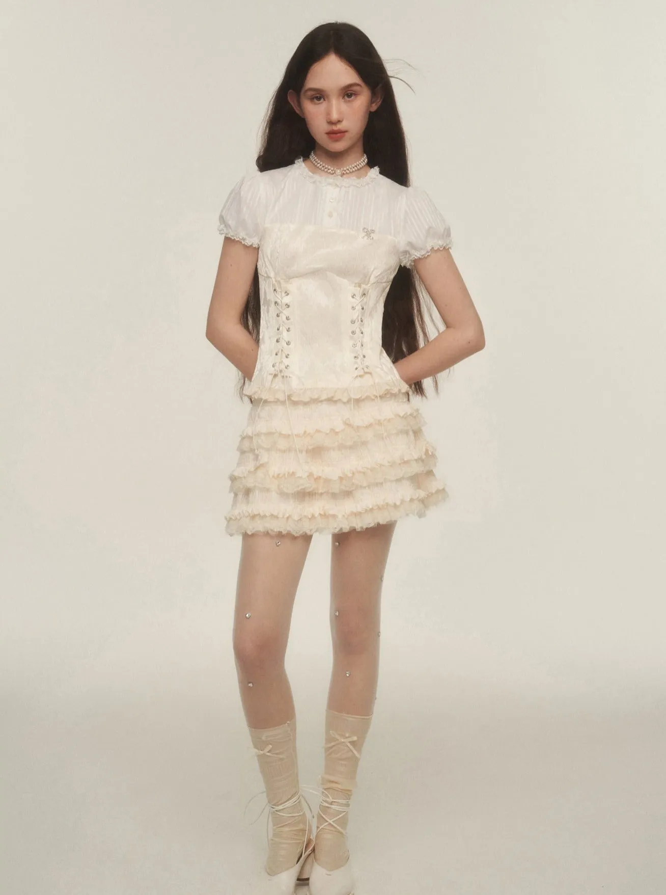 French Vintage Pleated Skirt