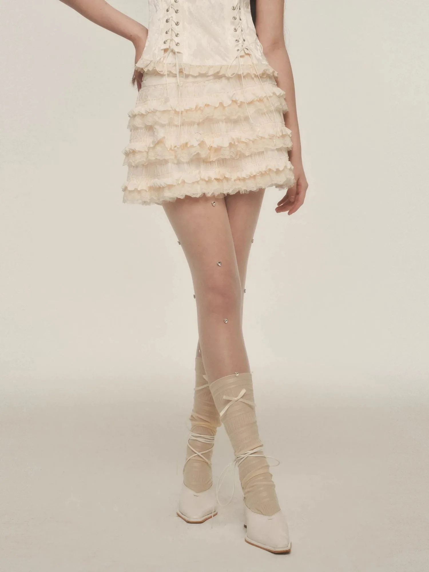 French Vintage Pleated Skirt