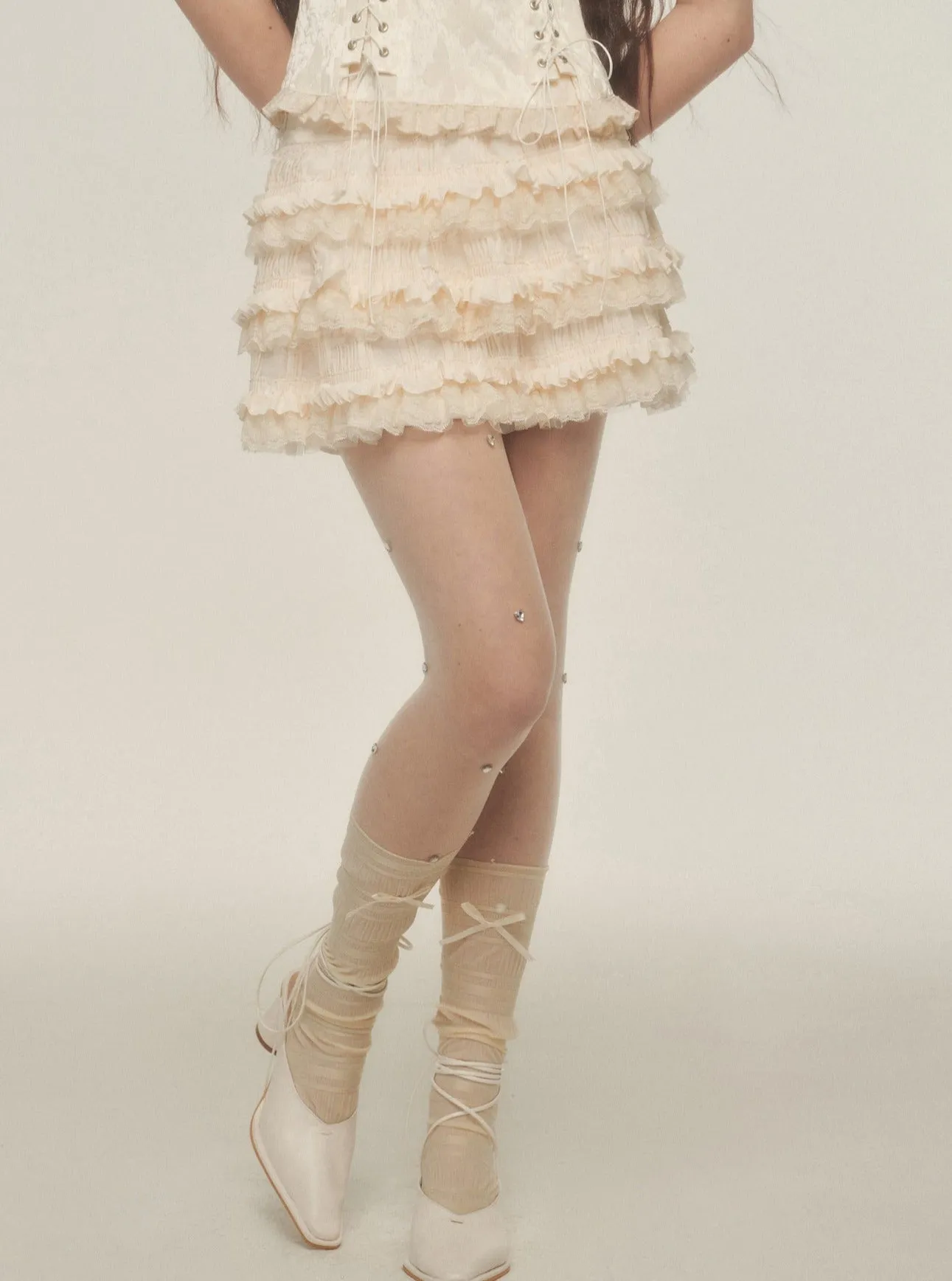 French Vintage Pleated Skirt