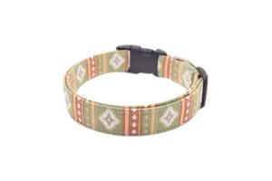 Green Southwest Tribal Dog Collar