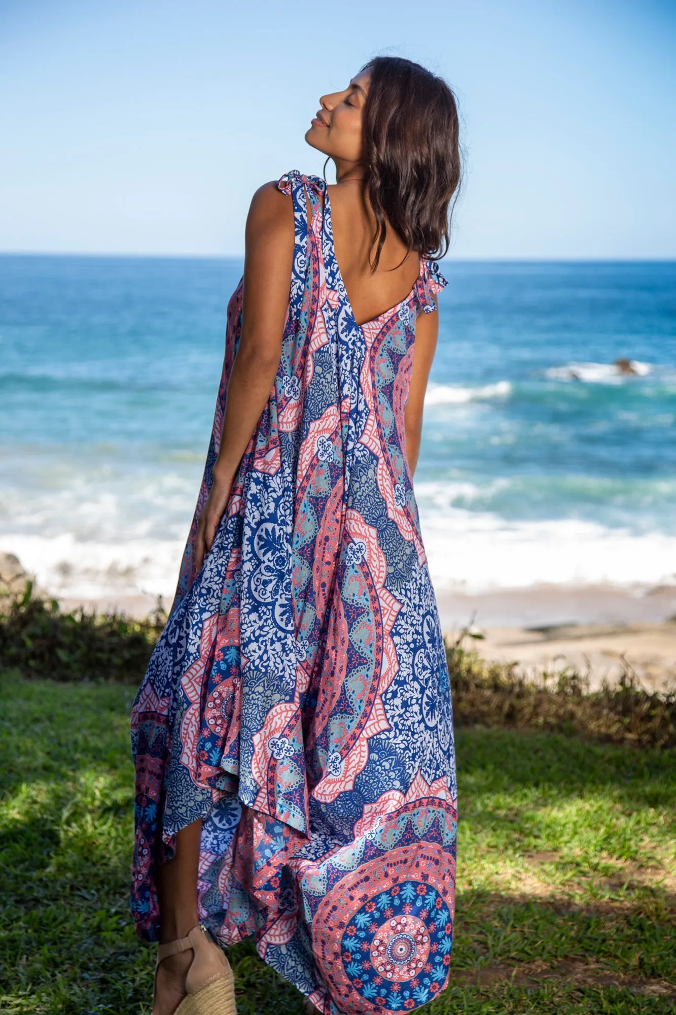 Gypsy Jumpsuit in Premium Pink Blue Mandala