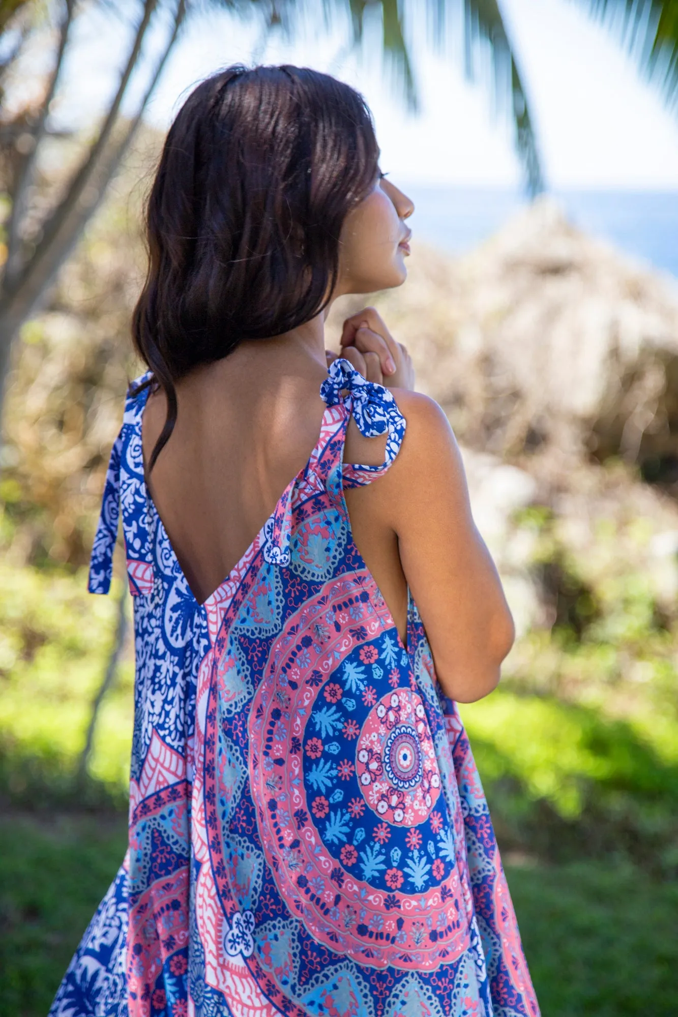 Gypsy Jumpsuit in Premium Pink Blue Mandala