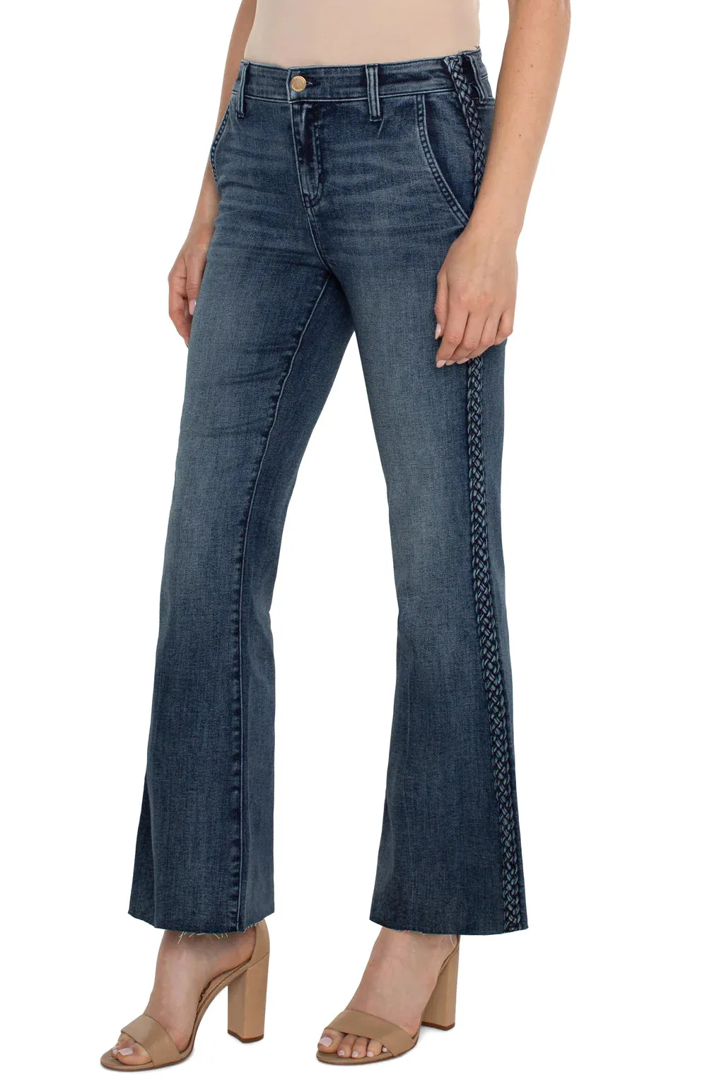 Hannah Cropped Flare - Braided Hem