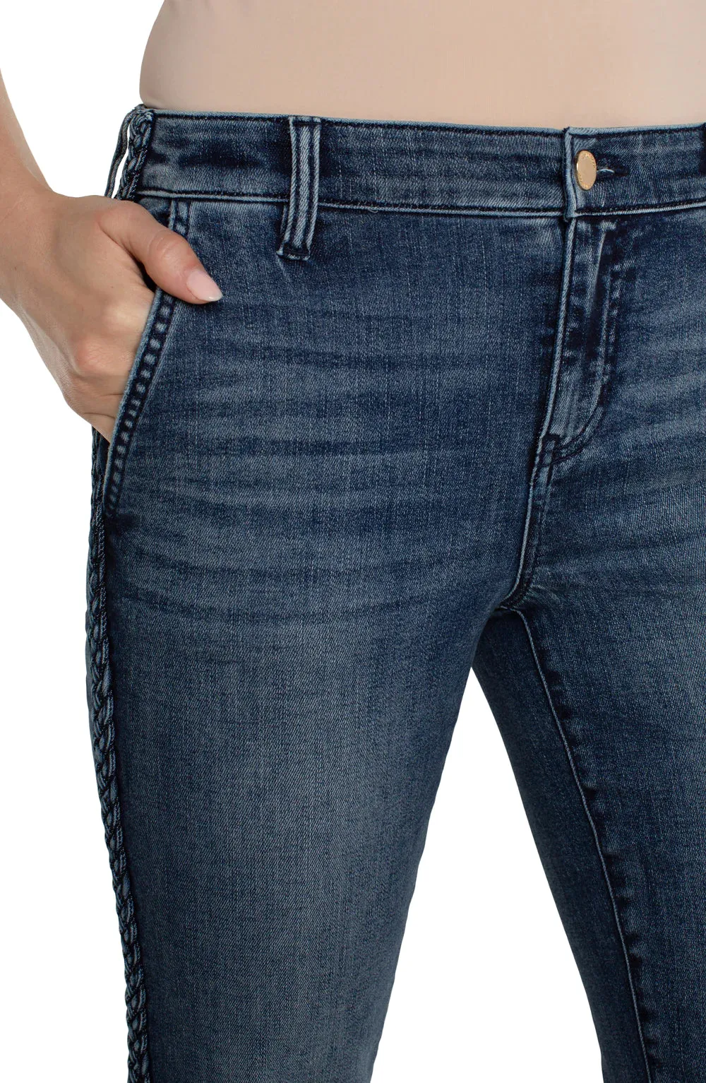 Hannah Cropped Flare - Braided Hem