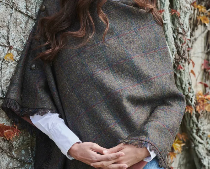 Hazelwood Tweed Poncho