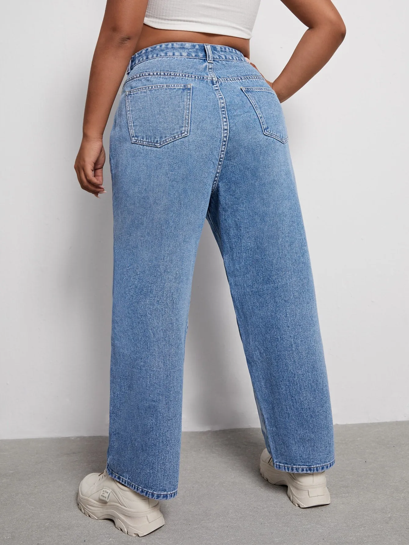 Heart Natural Long Plus Size Jeans
