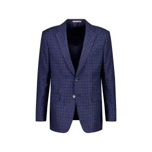 HENRY SARTORIAL DORMEUIL Check Blazer - FC NAVY/BLACK REG