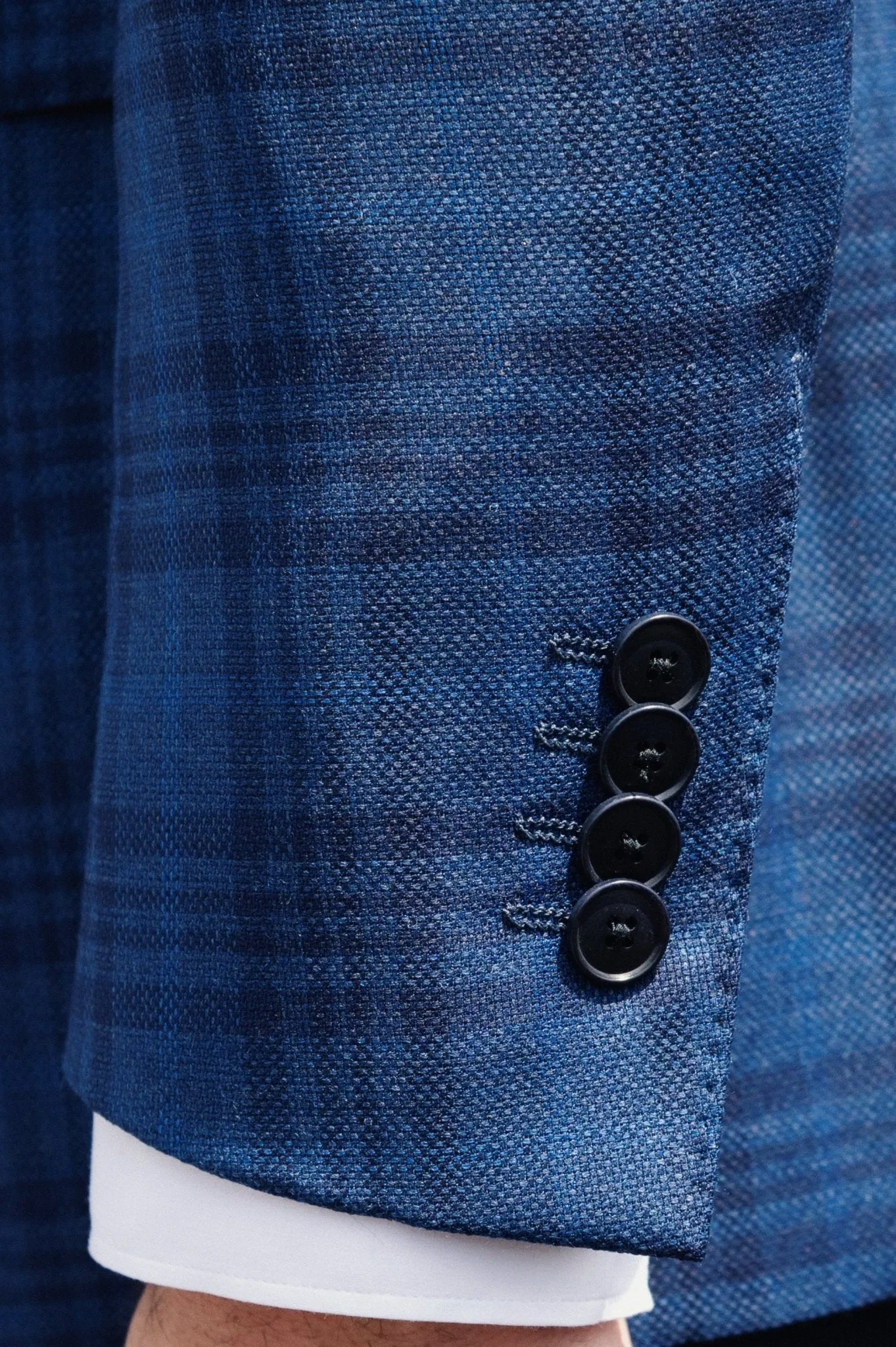 HENRY SARTORIAL HERITAGE Zegna Traveller™ Large Check Blazer NAVY/BLACK REG