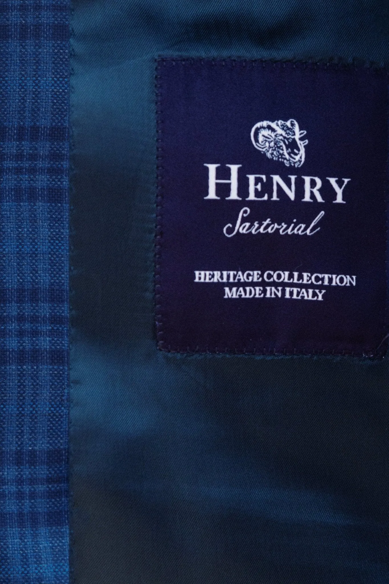 HENRY SARTORIAL HERITAGE Zegna Traveller™ Large Check Blazer NAVY/BLACK REG
