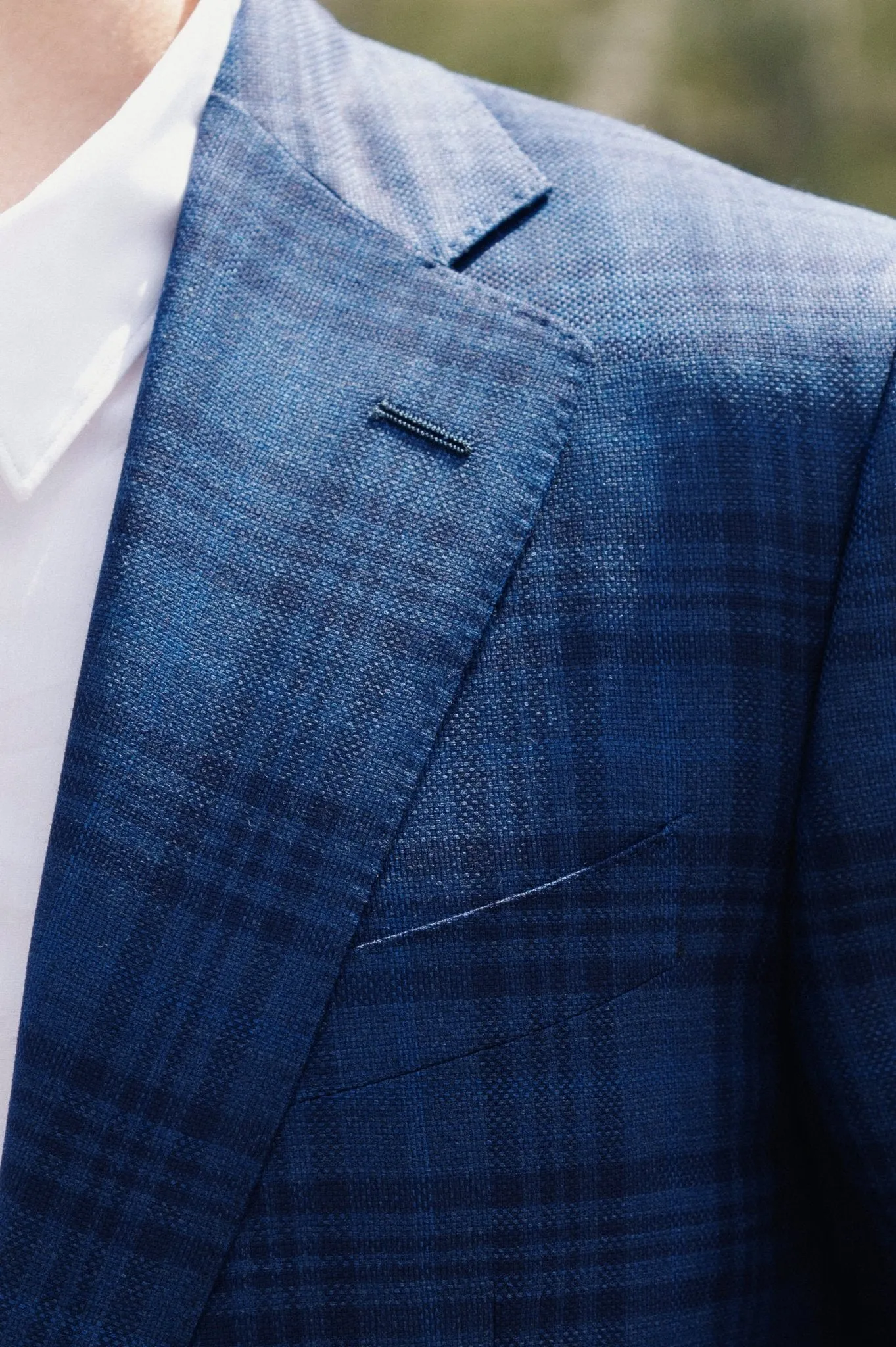 HENRY SARTORIAL HERITAGE Zegna Traveller™ Large Check Blazer NAVY/BLACK REG