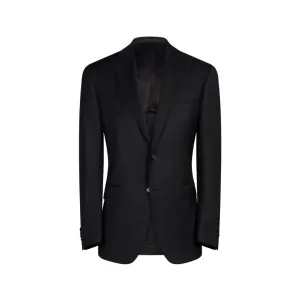 HENRY SARTORIAL X CARUSO Peak Lapel Blazer BLACK REG