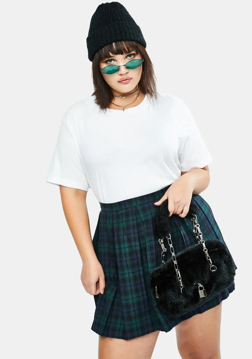 Her High School Hexes Plaid Pleated Skirt