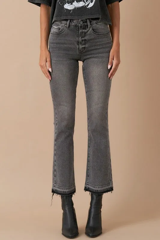 HIGH RISE CROP BOOT DENIM