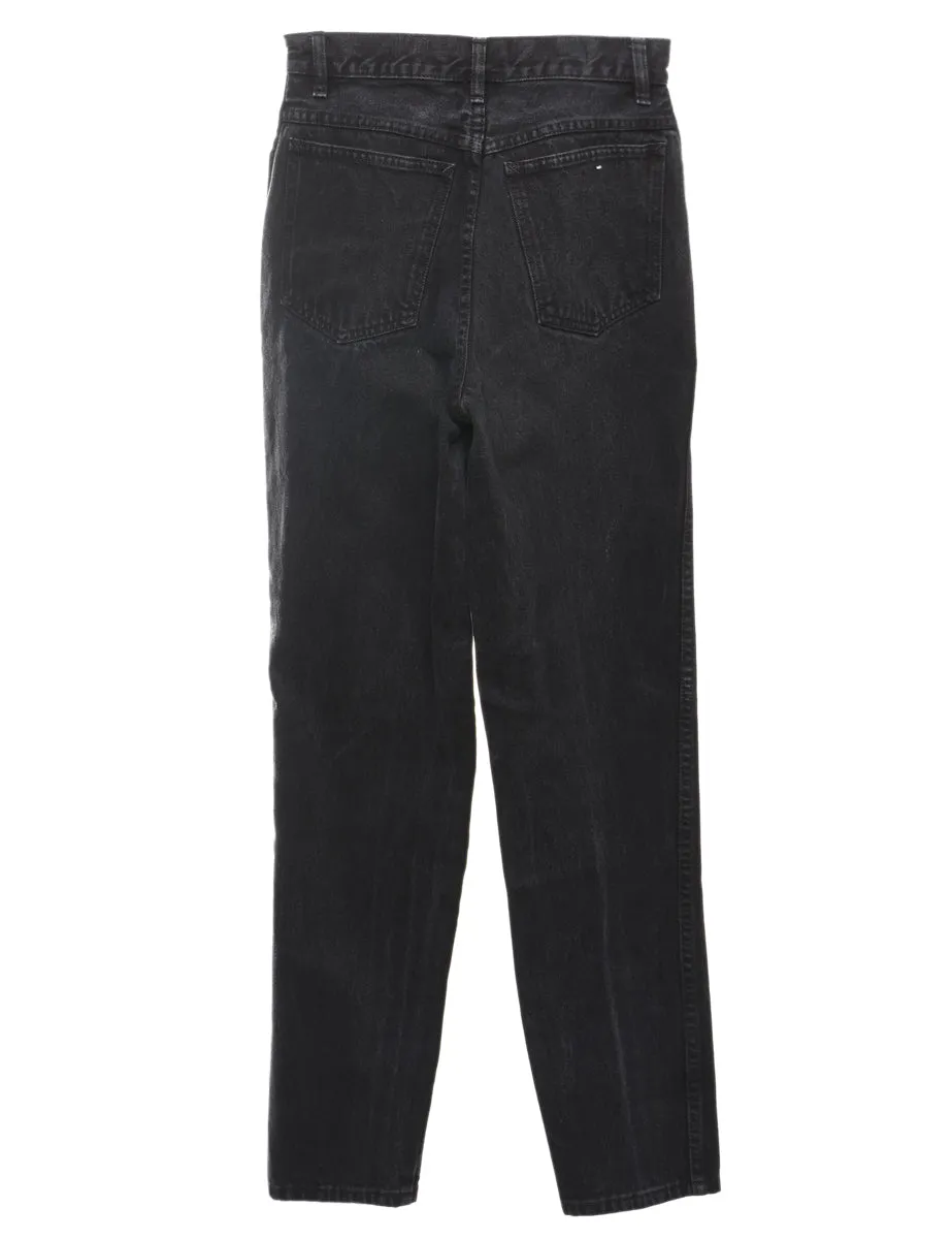 High Waist Black Tapered Jeans - W24 L29