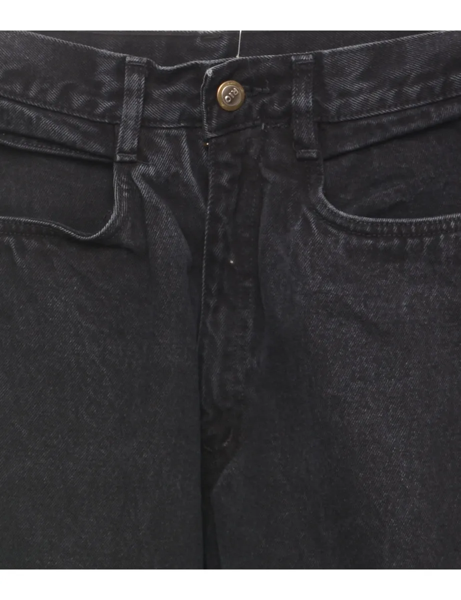 High Waist Black Tapered Jeans - W24 L29