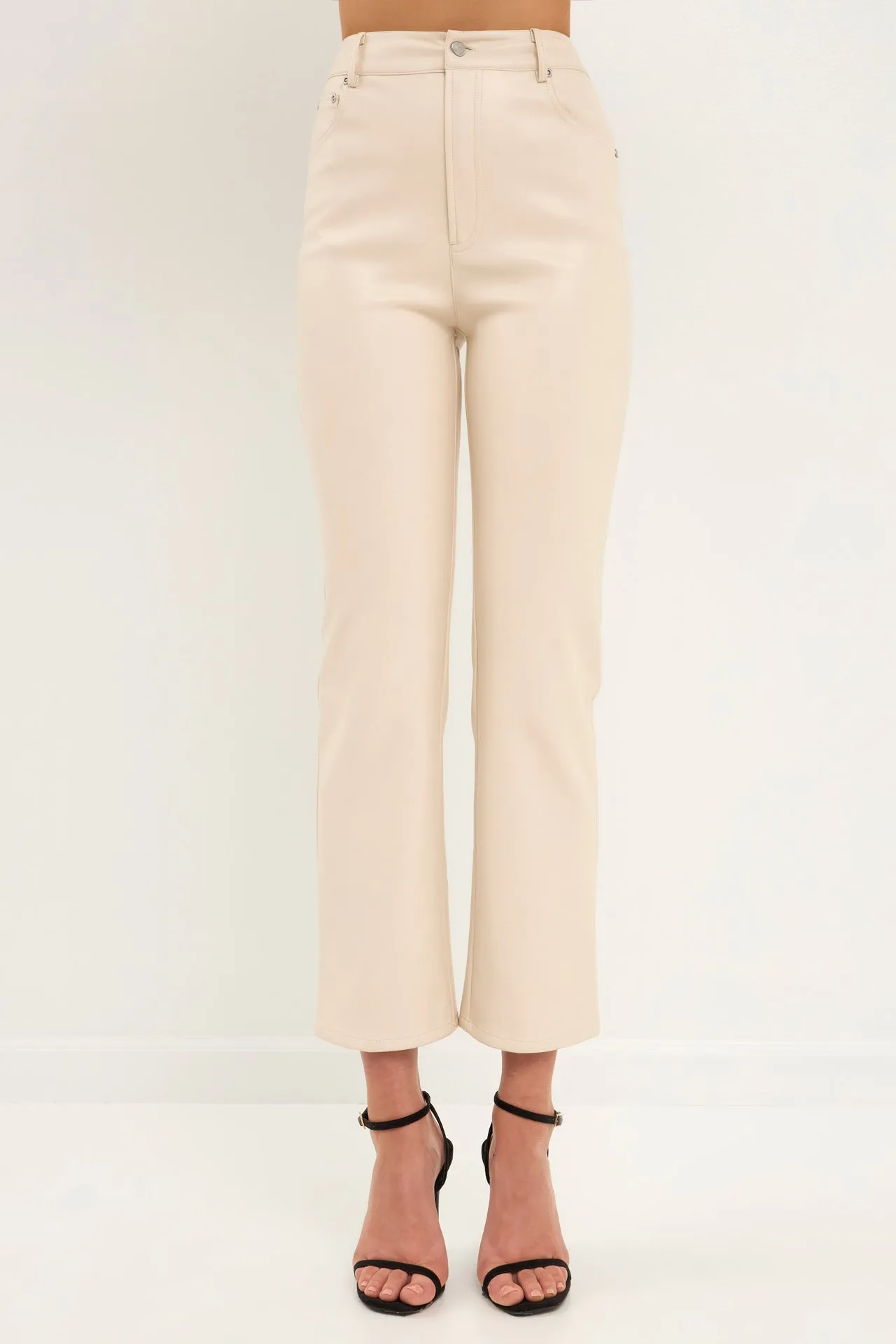 High-Waisted Faux Leather Pants