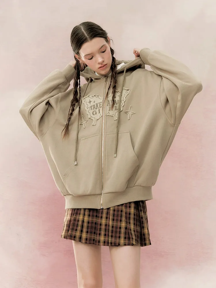 high-waisted slim A-line pleated skirt