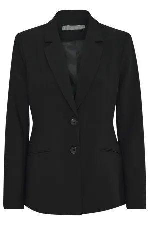 Hip Length Blazer - Black