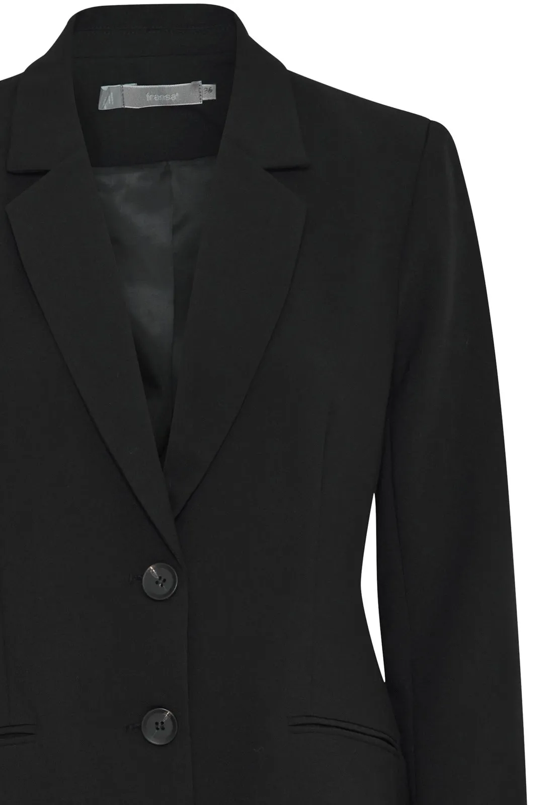 Hip Length Blazer - Black
