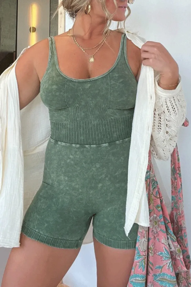 HJO2084 Sleeveless Bodycon Jumpsuit