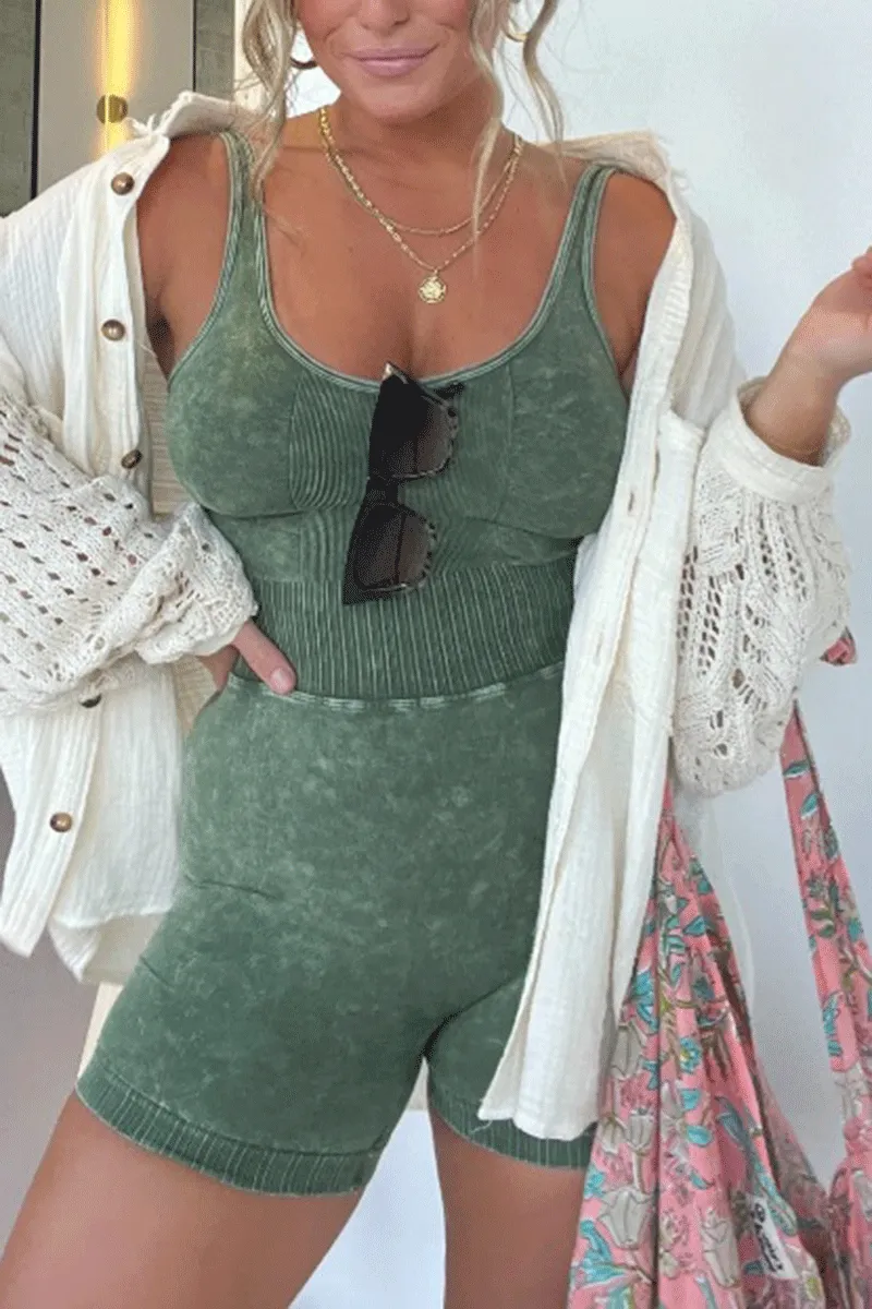 HJO2084 Sleeveless Bodycon Jumpsuit
