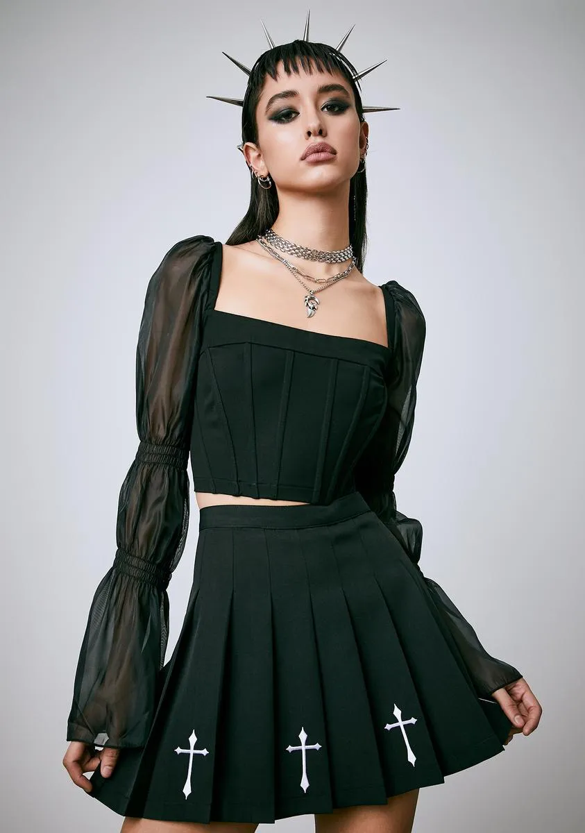 Holier Than Thou Embroidered Skirt