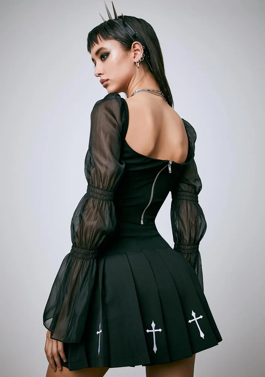 Holier Than Thou Embroidered Skirt