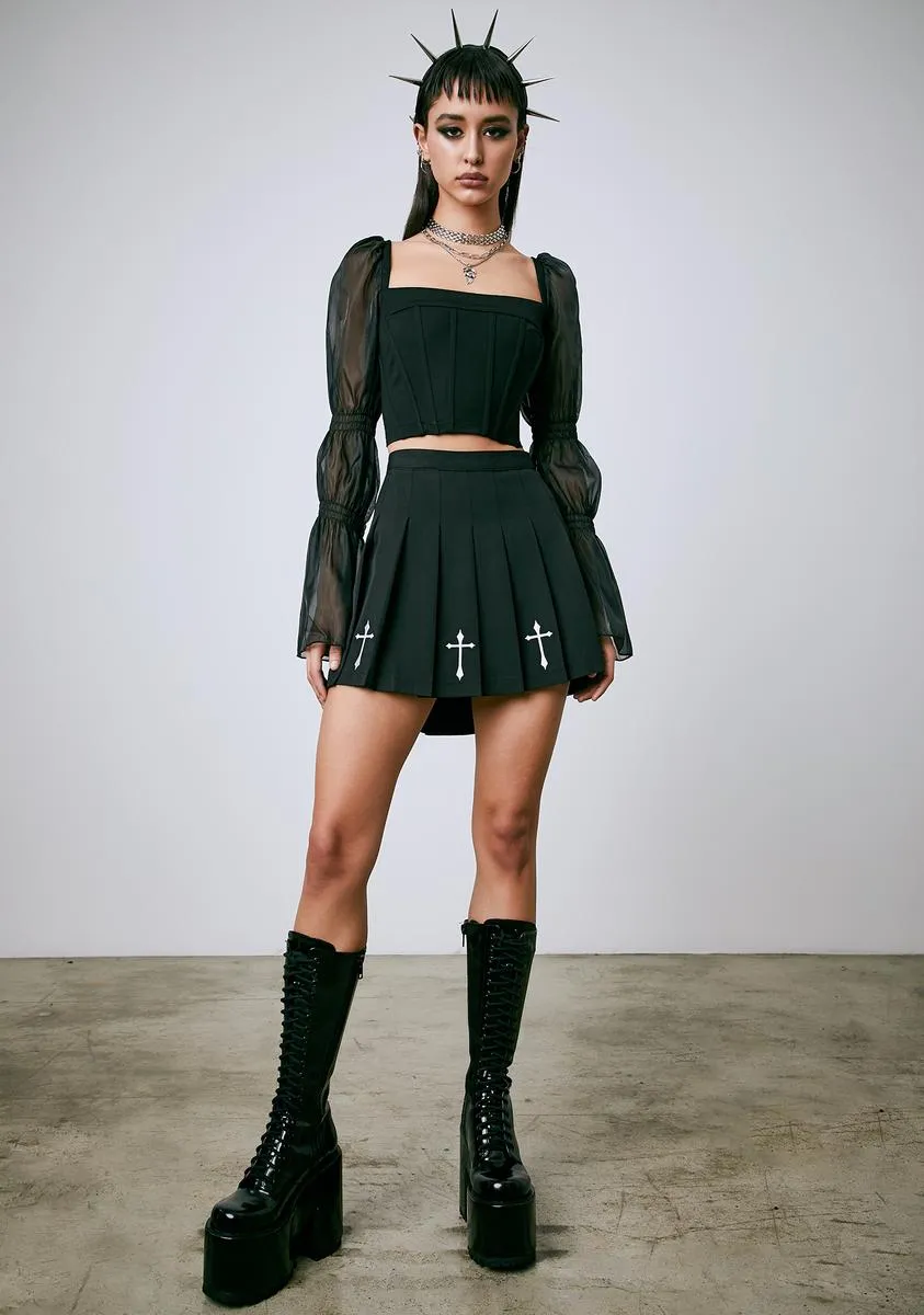 Holier Than Thou Embroidered Skirt