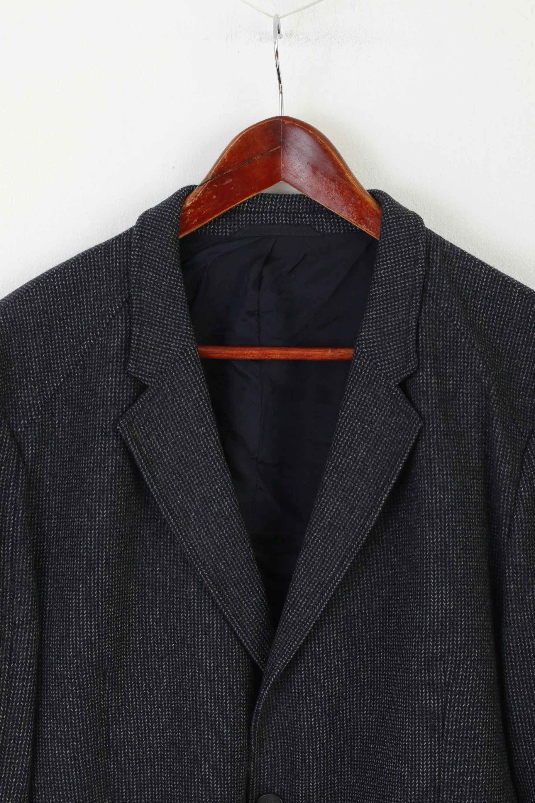 Hugo Boss Men 52 42 Blazer Navy Wool Arid Single Breasted Sport Jacket