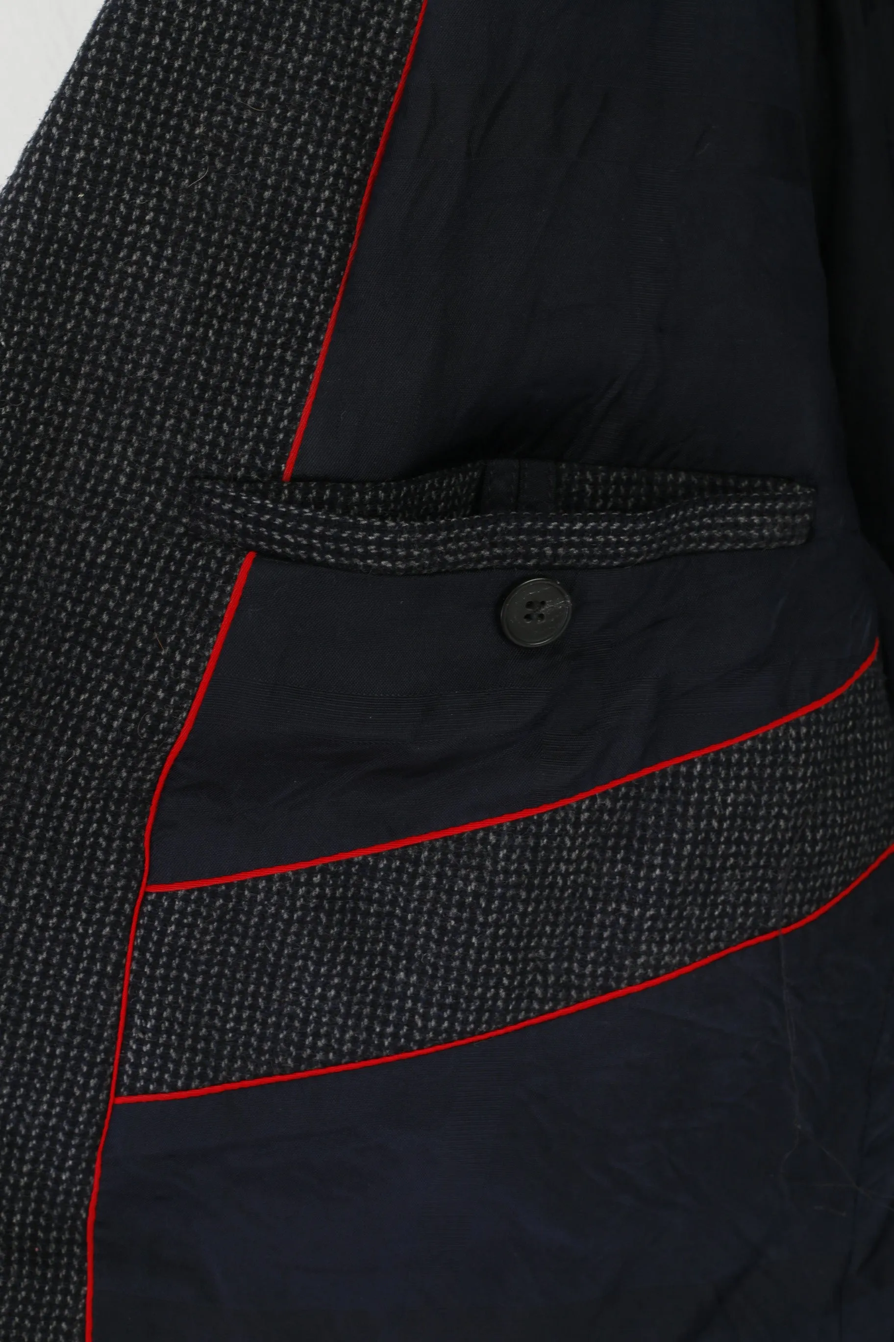 Hugo Boss Men 52 42 Blazer Navy Wool Arid Single Breasted Sport Jacket