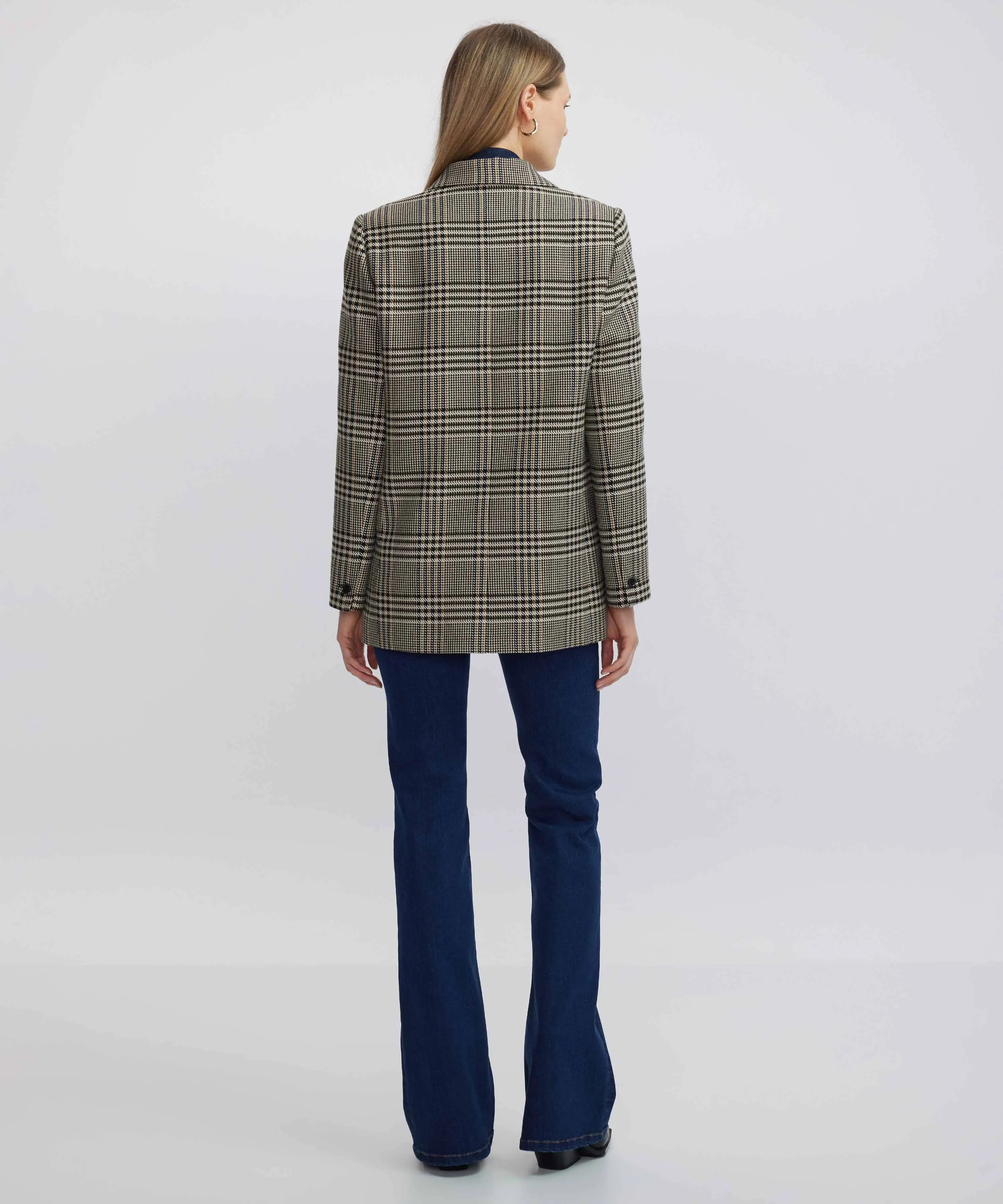 Ipekyol Houndstooth Pattern Blazer Natural