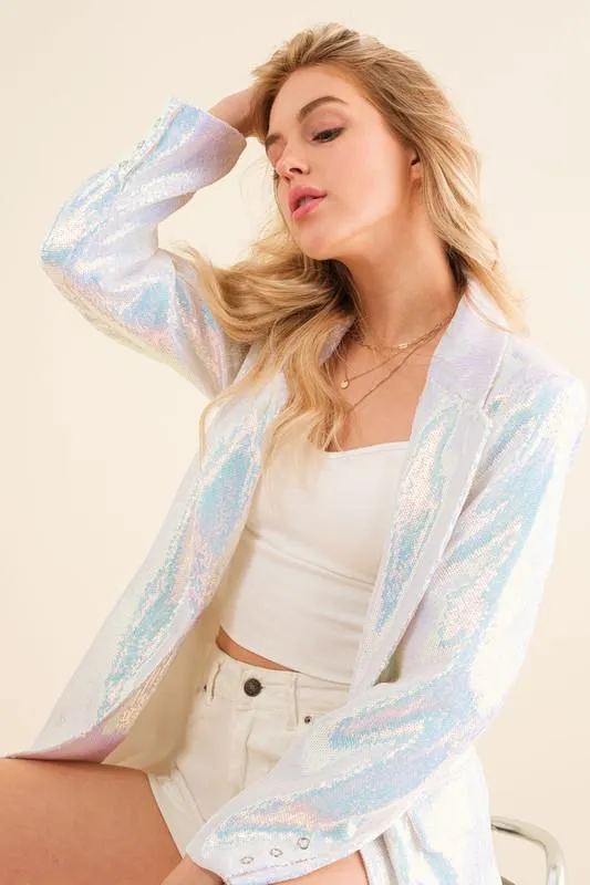 Iridescent Sequin Blazer