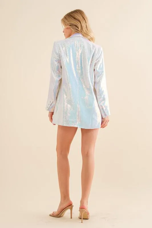 Iridescent Sequin Blazer