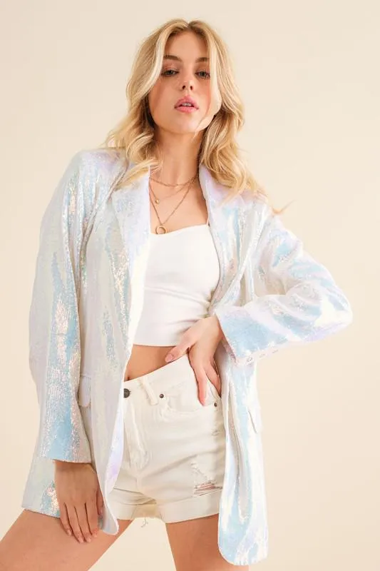 Iridescent Sequin Blazer