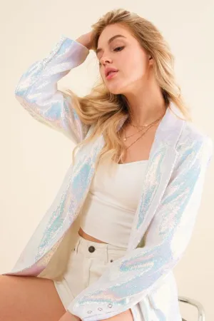 Iridescent Sequin Blazer