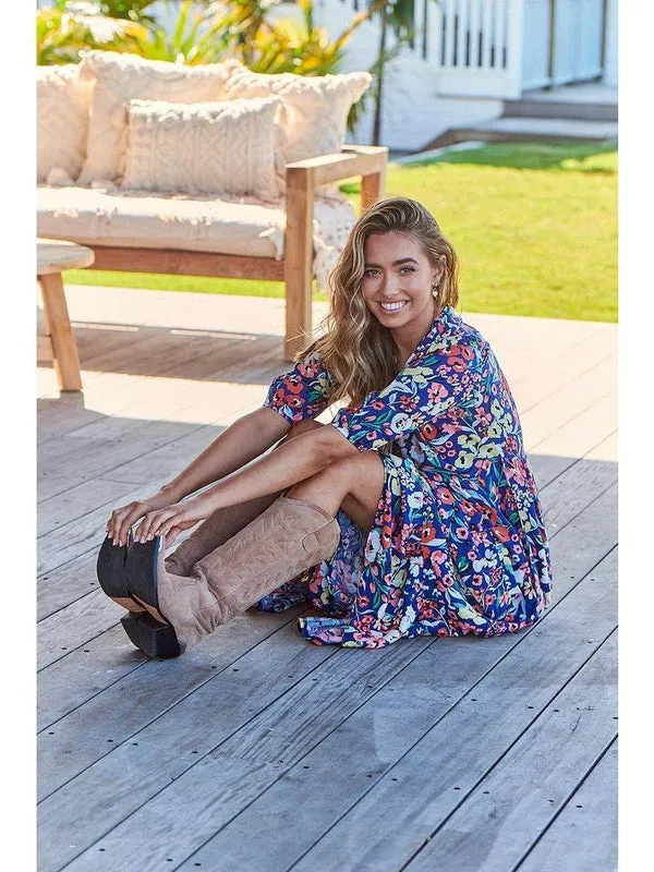JAASE Carnation Print Eve Midi Dress