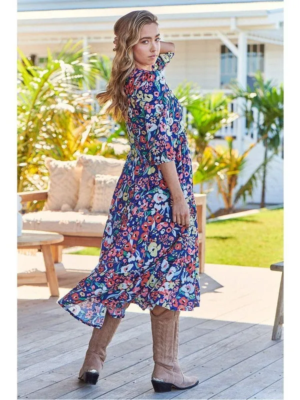 JAASE Carnation Print Eve Midi Dress