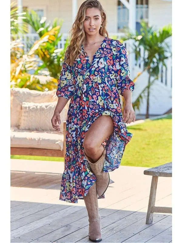 JAASE Carnation Print Eve Midi Dress