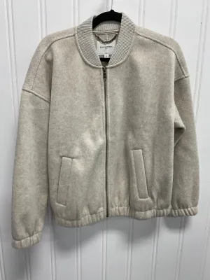 Jacket Faux Fur & Sherpa By Banana Republic In Cream, Size:S