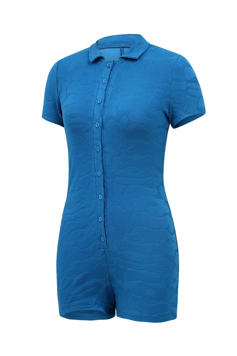 JH801 Collar Button Rompers