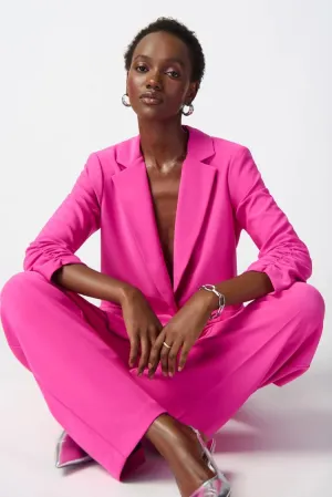 Joseph Ribkoff Silky Knit Blazer with Shirred Sleeves 241031