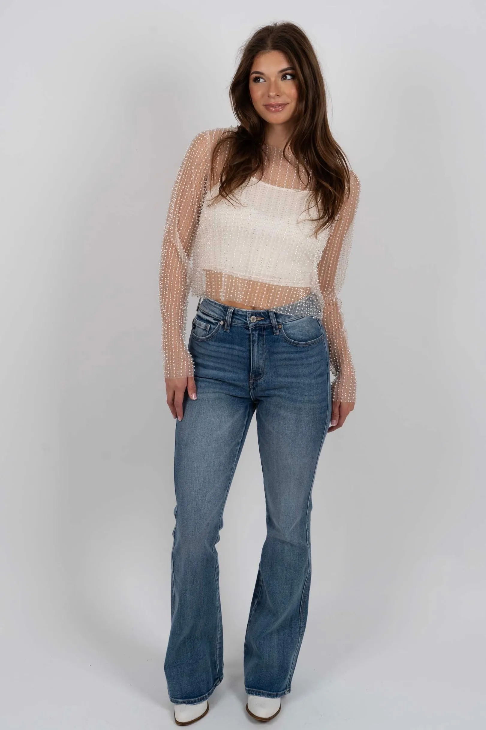 Kancan High Rise Flare Jeans (Medium)
