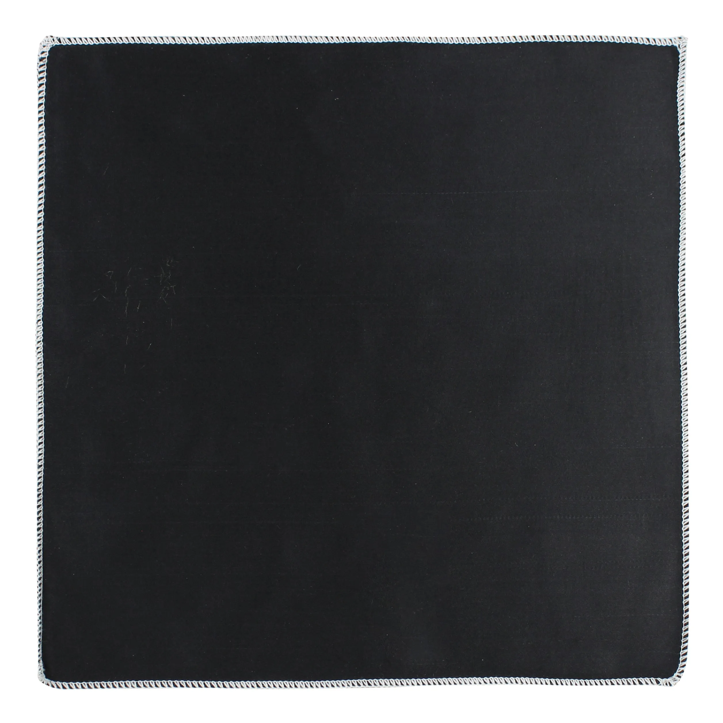 Kavove Black Solid Pocket Square For Men