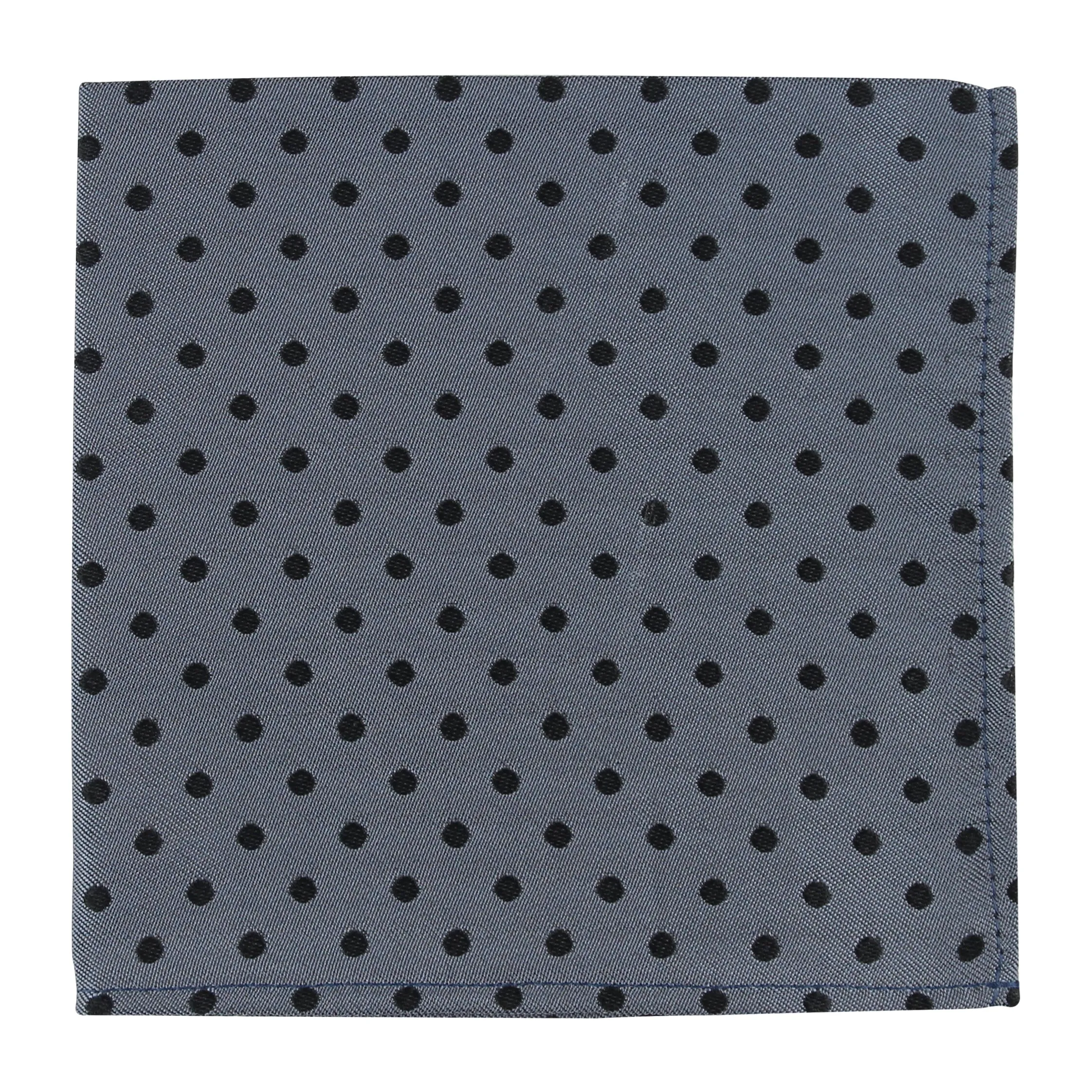 Kavove The Graceful Polka Dot Grey Pocket Square For Men