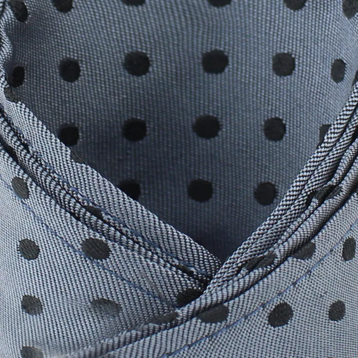 Kavove The Graceful Polka Dot Grey Pocket Square For Men